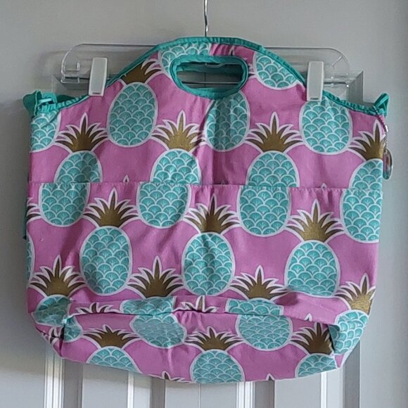 New in Pkg Fit & Fresh Maui Pineapple Insulated Large Cooler Tote Bag - Picture 2 of 16